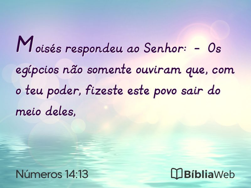 Números 14:13 em imagem para compartilhar