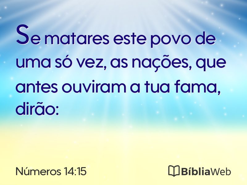 Números 14:15 em imagem para compartilhar