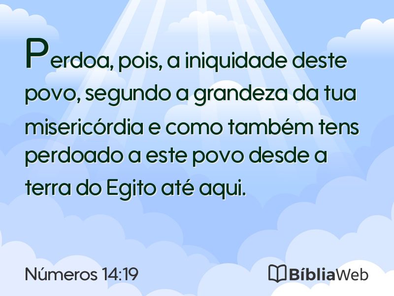 Números 14:19 em imagem para compartilhar