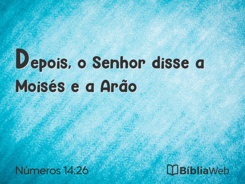 Números 14:26 em imagem para compartilhar