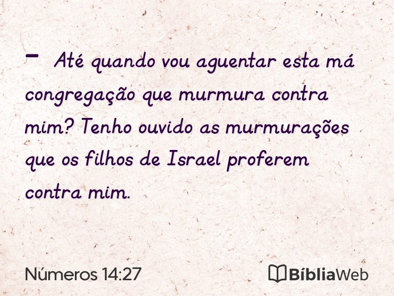 Números 14:27 em imagem para compartilhar