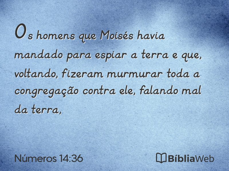 Números 14:36 em imagem para compartilhar