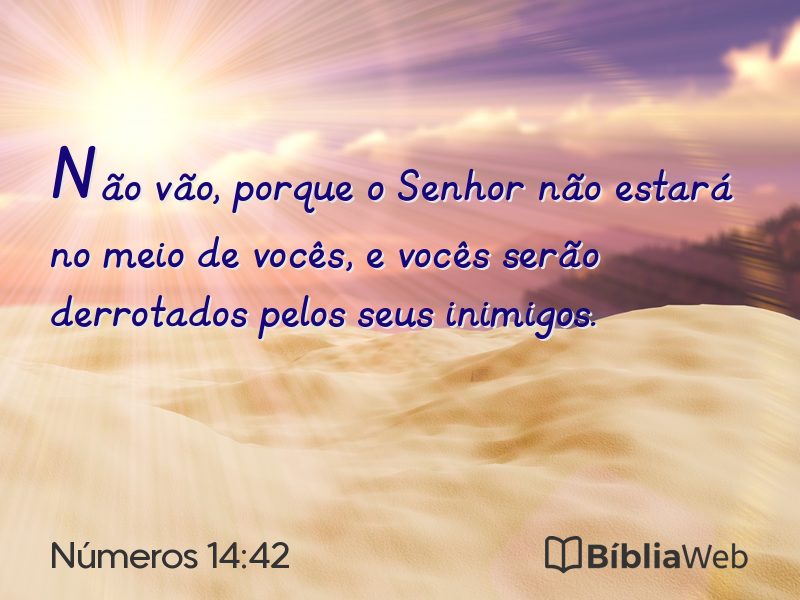 Números 14:42 em imagem para compartilhar