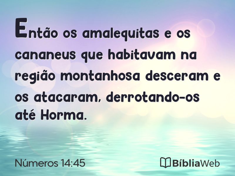 Números 14:45 em imagem para compartilhar