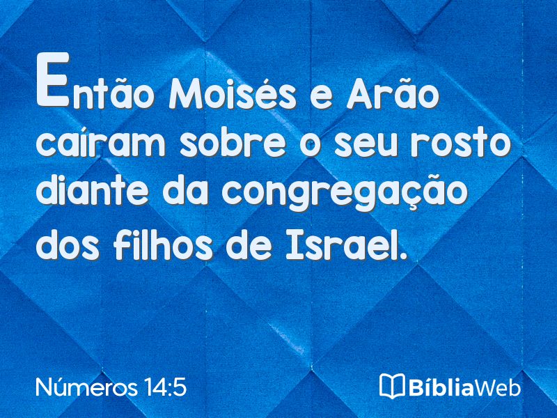 Números 14:5 em imagem para compartilhar