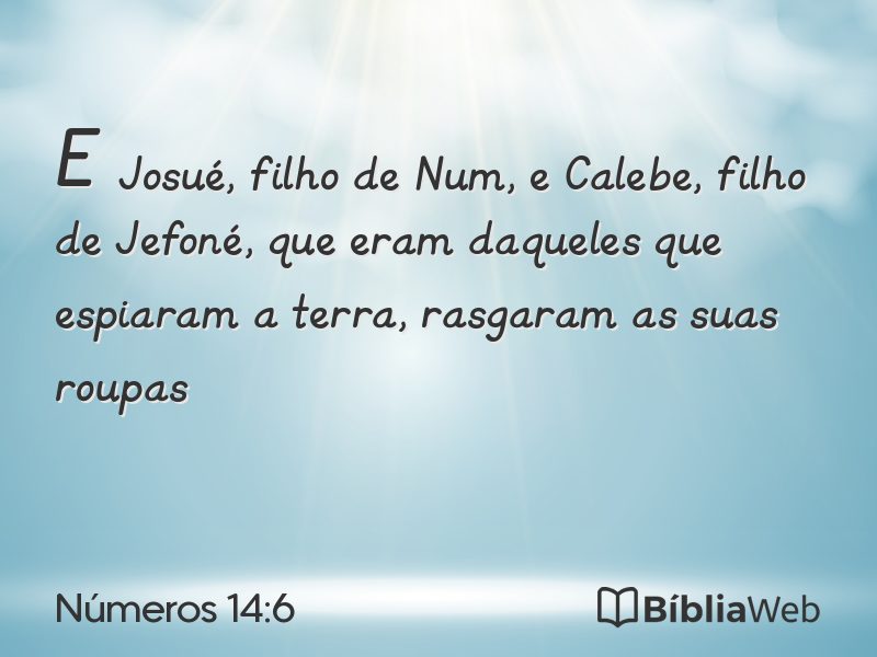 Números 14:6 em imagem para compartilhar