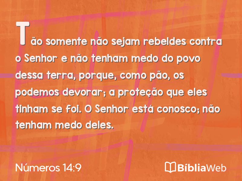 Números 14:9 em imagem para compartilhar