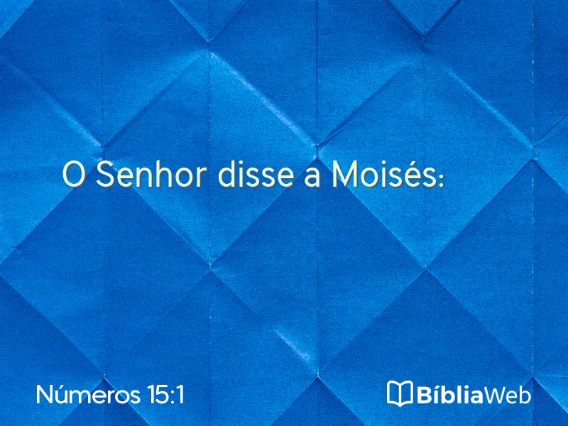 Números 15:1 em imagem para compartilhar