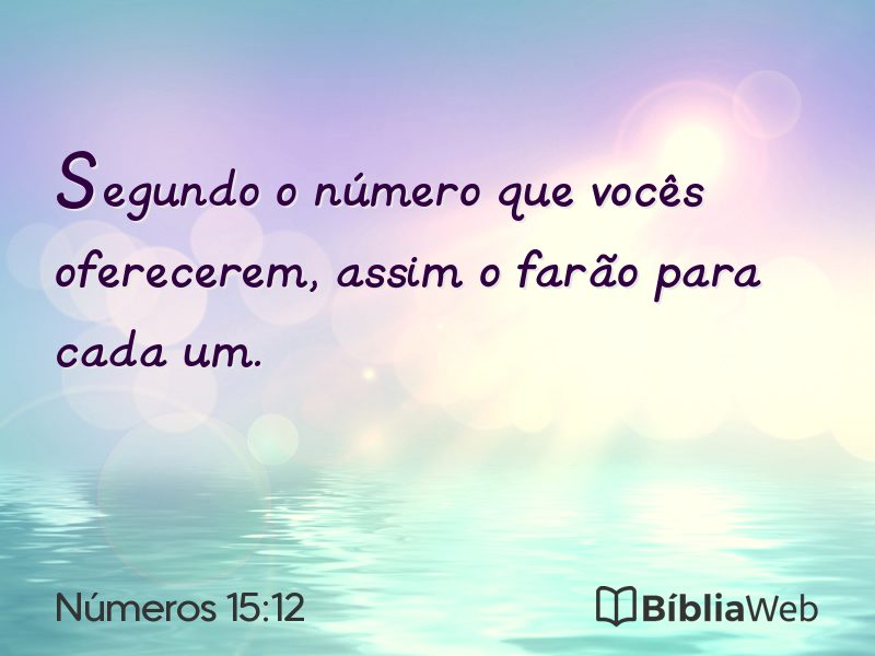 Números 15:12 em imagem para compartilhar
