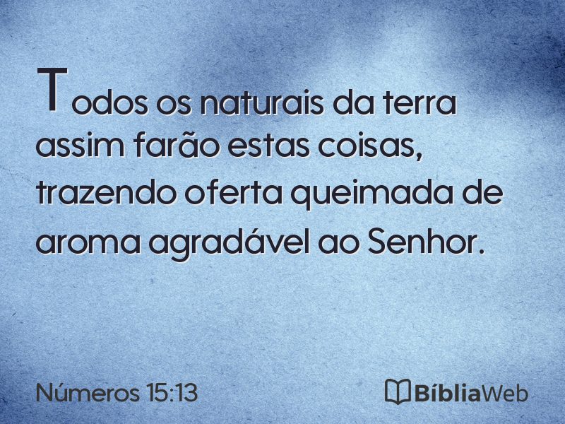 Números 15:13 em imagem para compartilhar