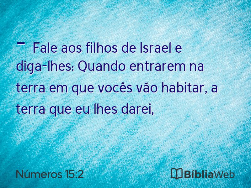 Números 15:2 em imagem para compartilhar