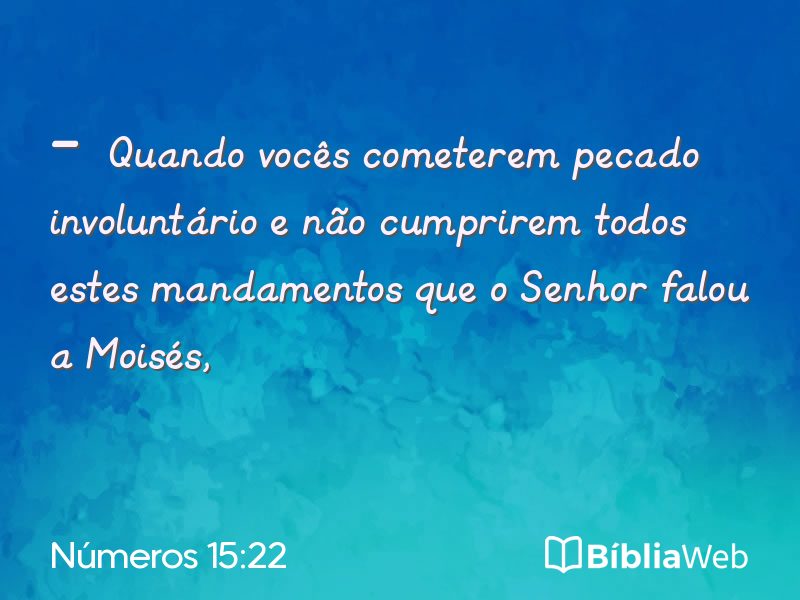 Números 15:22 em imagem para compartilhar