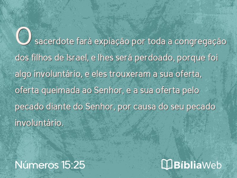 Números 15:25 em imagem para compartilhar