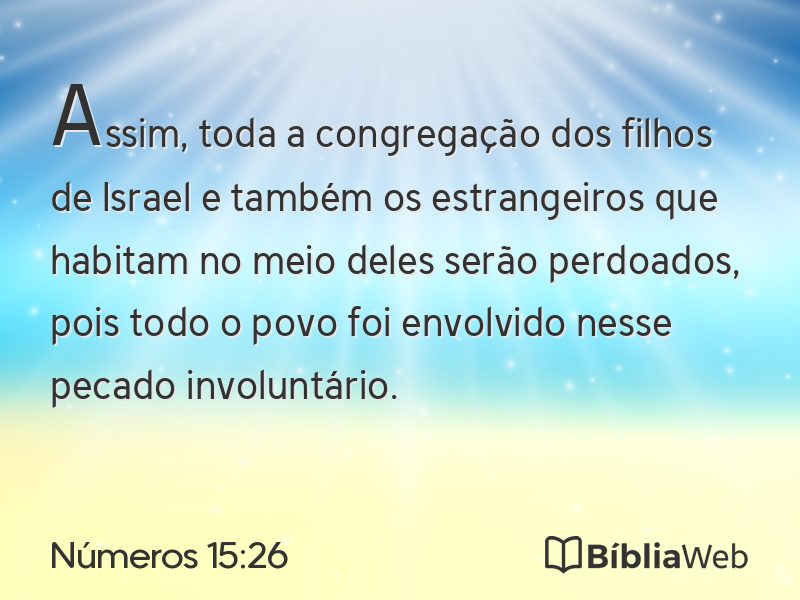 Números 15:26 em imagem para compartilhar
