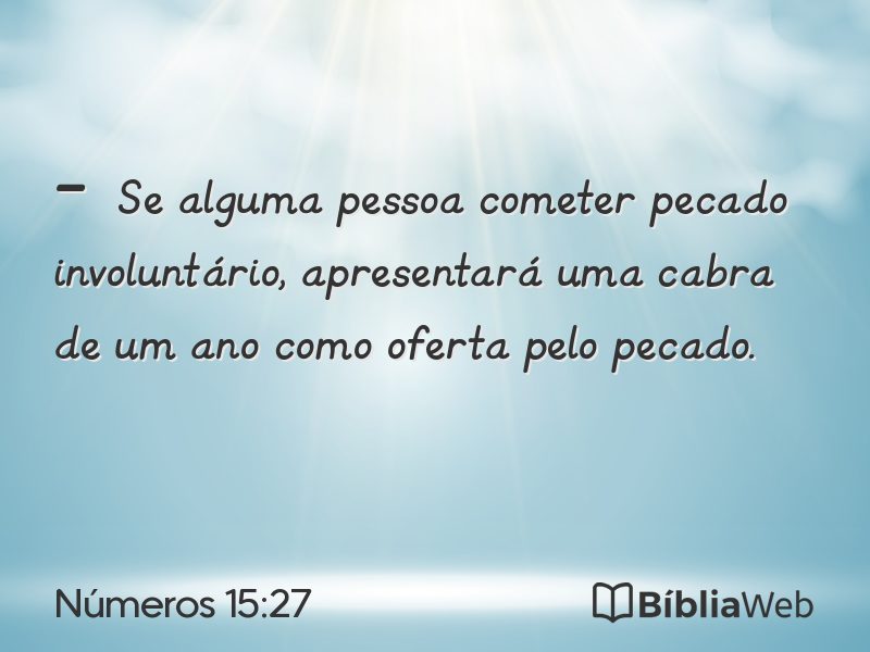 Números 15:27 em imagem para compartilhar