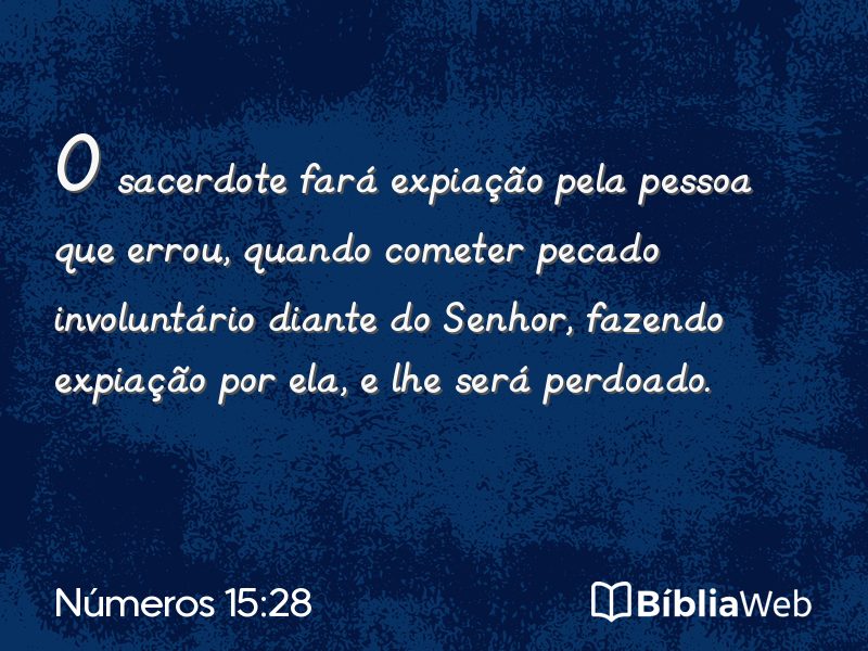 Números 15:28 em imagem para compartilhar