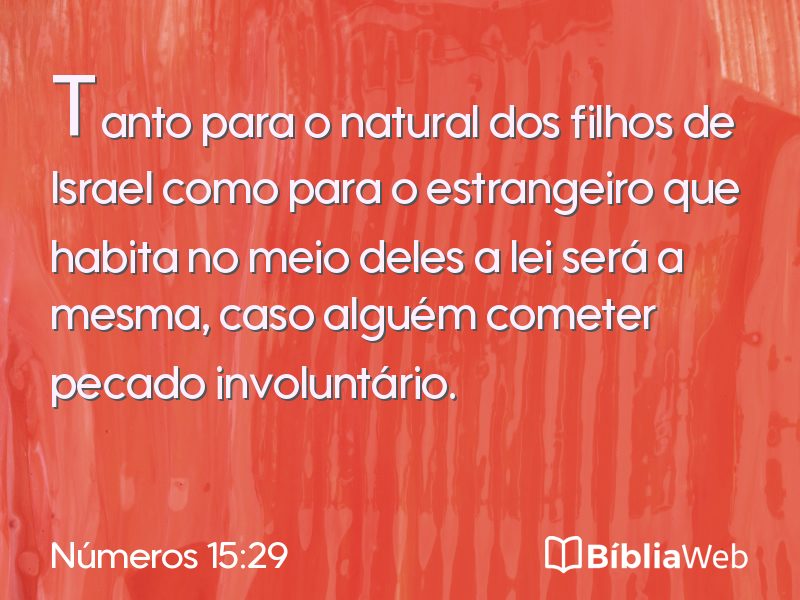 Números 15:29 em imagem para compartilhar