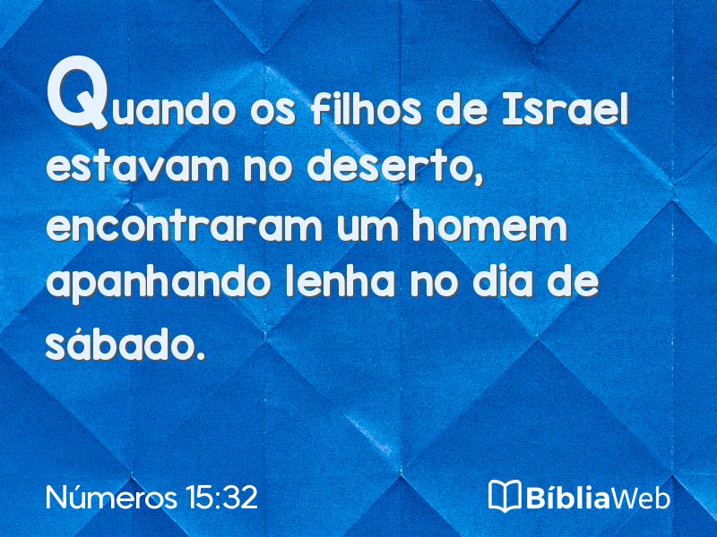 Números 15:32 em imagem para compartilhar