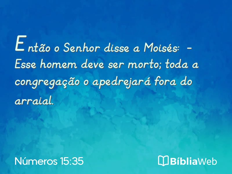Números 15:35 em imagem para compartilhar