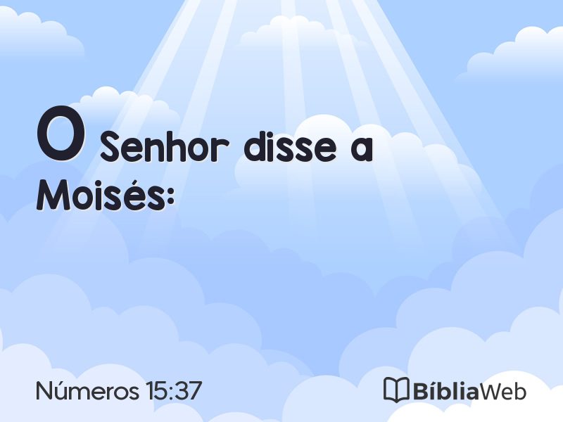 Números 15:37 em imagem para compartilhar