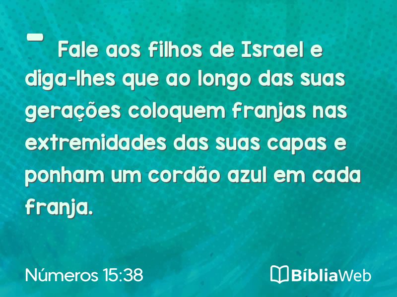 Números 15:38 em imagem para compartilhar