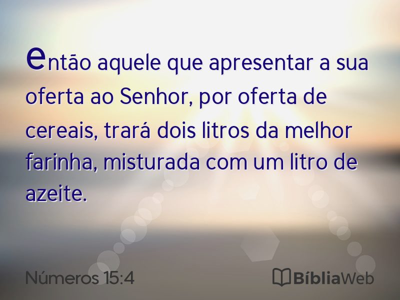 Números 15:4 em imagem para compartilhar