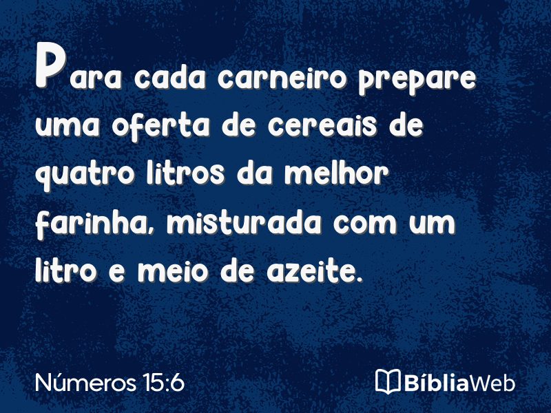 Números 15:6 em imagem para compartilhar