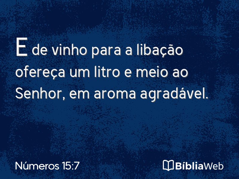 Números 15:7 em imagem para compartilhar