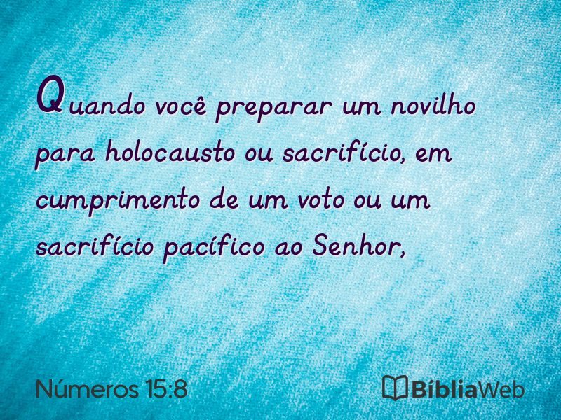 Números 15:8 em imagem para compartilhar
