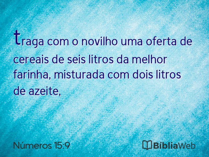 Números 15:9 em imagem para compartilhar