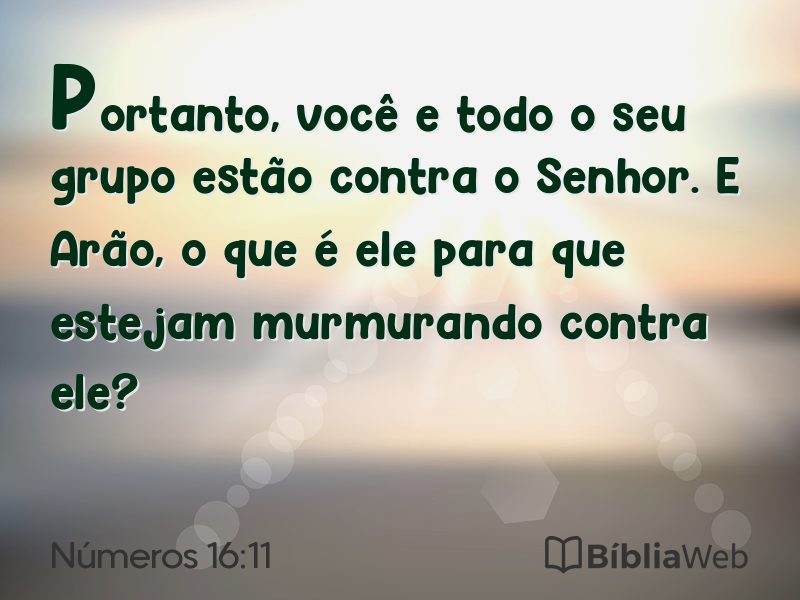 Números 16:11 em imagem para compartilhar