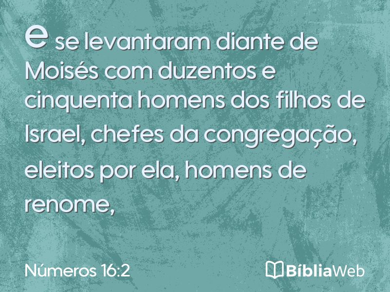 Números 16:2 em imagem para compartilhar