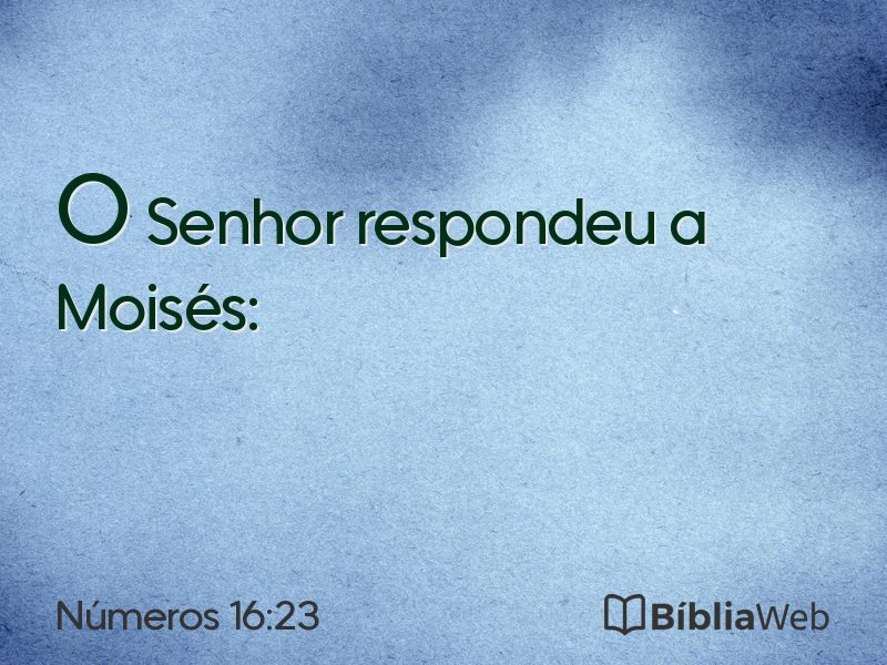 Números 16:23 em imagem para compartilhar