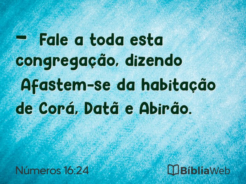 Números 16:24 em imagem para compartilhar