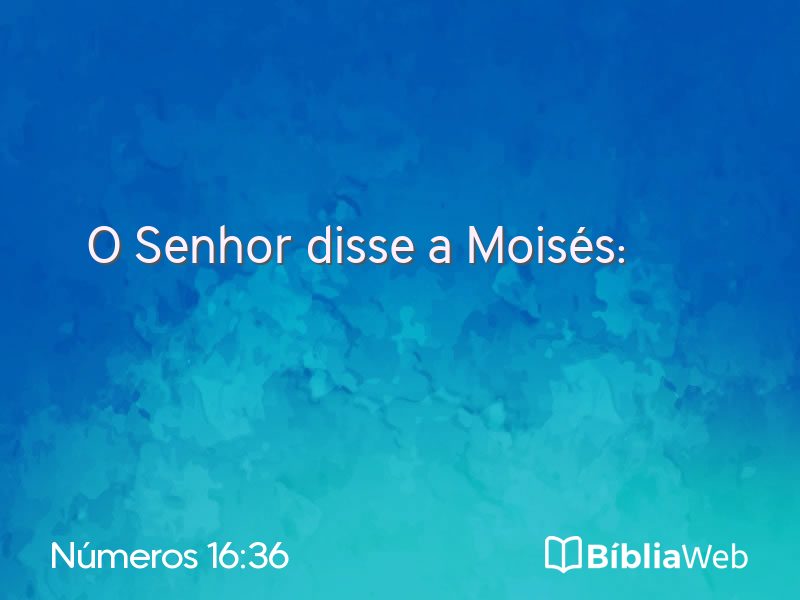 Números 16:36 em imagem para compartilhar