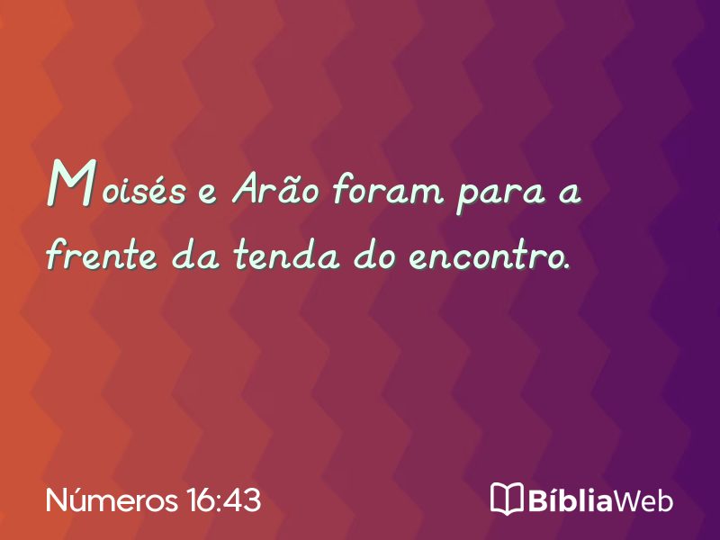 Números 16:43 em imagem para compartilhar