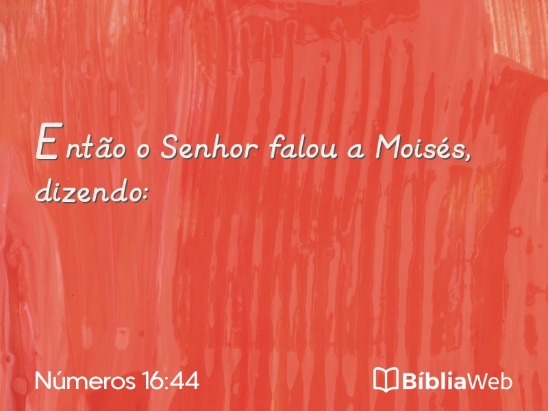 Números 16:44 em imagem para compartilhar
