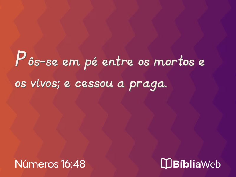 Números 16:48 em imagem para compartilhar