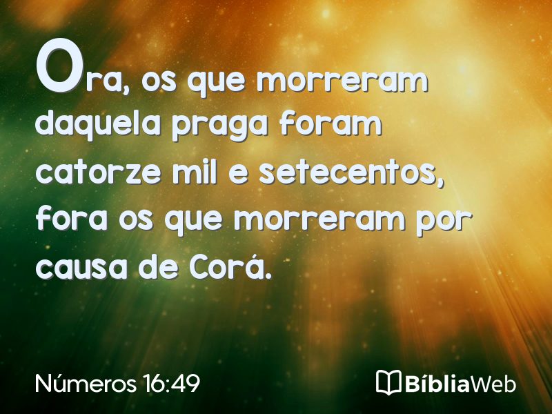 Números 16:49 em imagem para compartilhar
