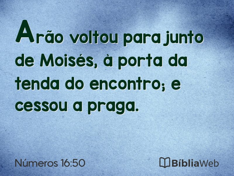 Números 16:50 em imagem para compartilhar