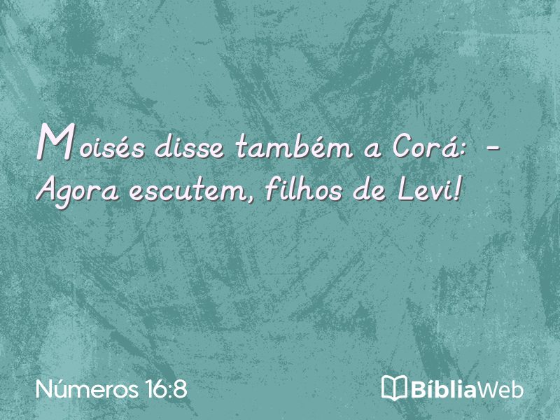 Números 16:8 em imagem para compartilhar