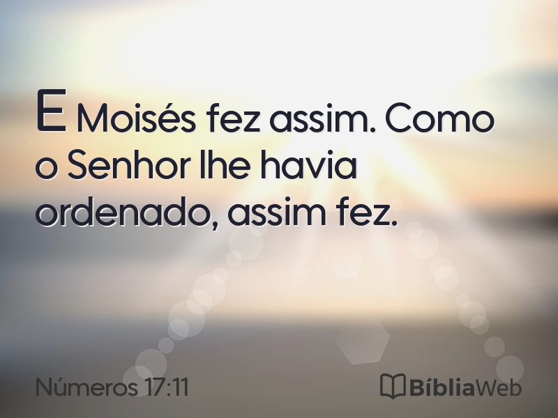 Números 17:11 em imagem para compartilhar