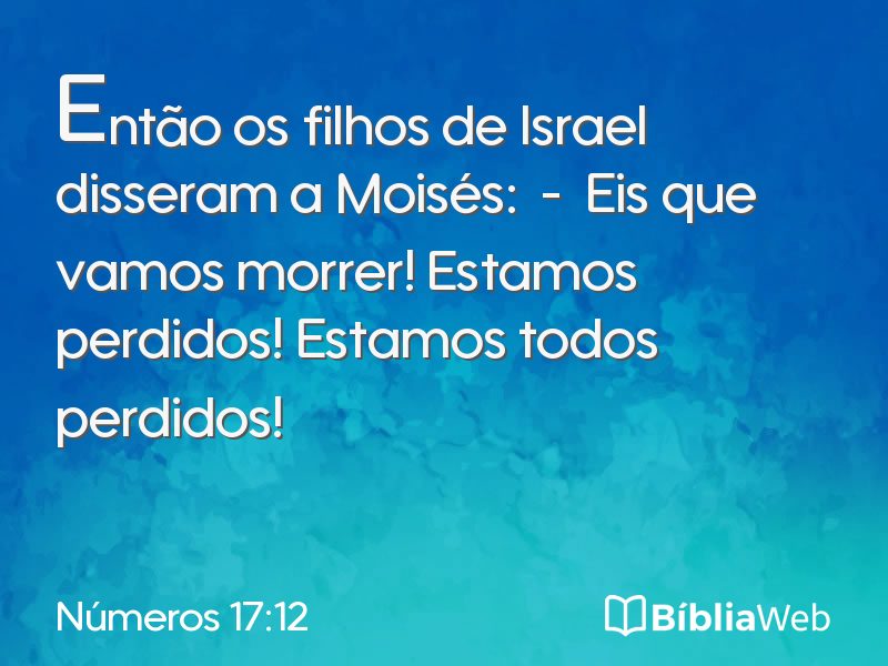 Números 17:12 em imagem para compartilhar