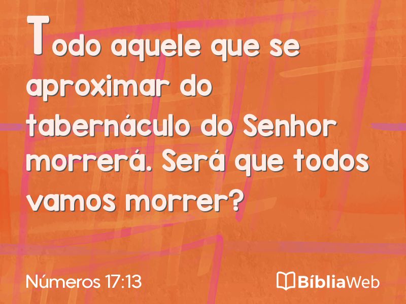 Números 17:13 em imagem para compartilhar