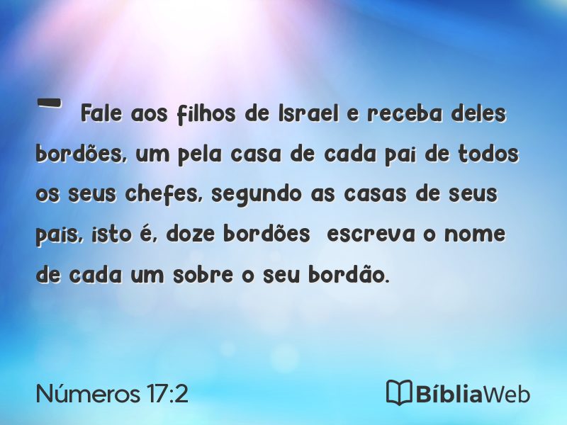 Números 17:2 em imagem para compartilhar