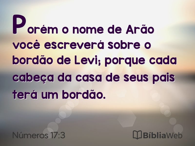 Números 17:3 em imagem para compartilhar