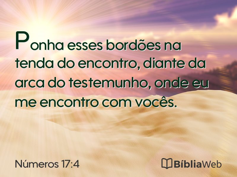 Números 17:4 em imagem para compartilhar