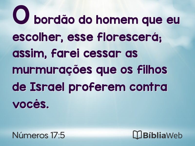 Números 17:5 em imagem para compartilhar