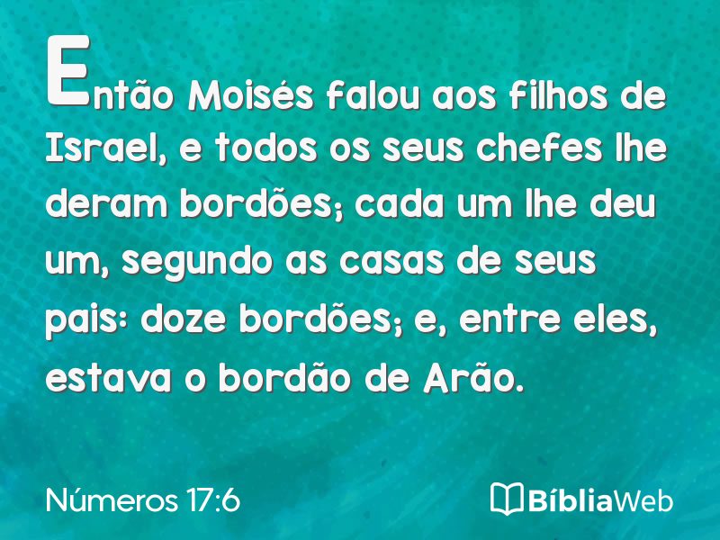Números 17:6 em imagem para compartilhar