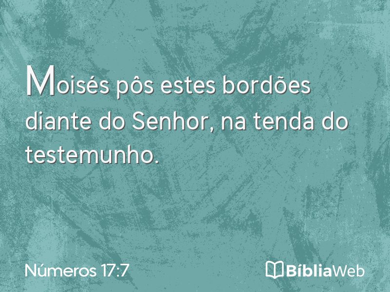 Números 17:7 em imagem para compartilhar